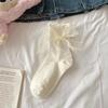 1 Pair Lolita Socks Bow Middle Tube Preppy Style Princess Socks Jk Streetwear