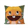 Happy Tree Friends Pillow Case For Car Sofa Decorative Home Doublesided Print Plush Square Throw Pillow Cushion Cover