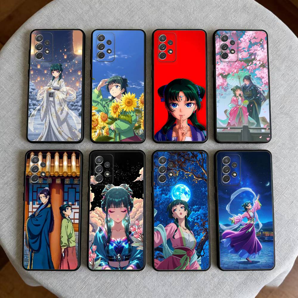 The Apothecary Diaries Maomao Soft Silicone Black Cover Phone Case For Samsung Galaxy A73,A72,A71,A70,A53,A52,A51