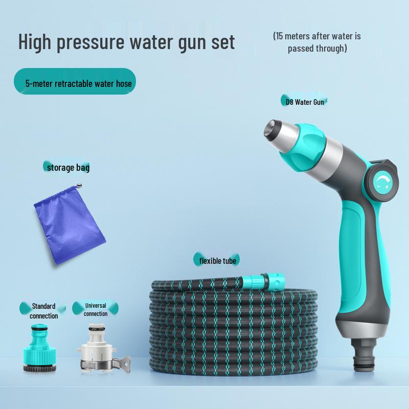 High-Pressure Water Gun: Garden Sprinkler & Floor Cleaner with Telescopic Hose