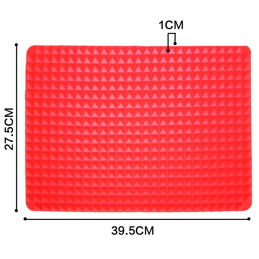 Красная пирамида для выпечки, сковорода, антипригарный силиконовый коврик для барбекю, микроволновая печь, противень для барбекю, инструменты