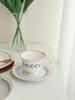 Керамическая кружка в стиле инс, ретро, с золотой отделкой, британская послеполуденная чайная чашка, чашка из костяного фарфора, кофейная чашка с блюдцем, чашка для завтрака и десерта