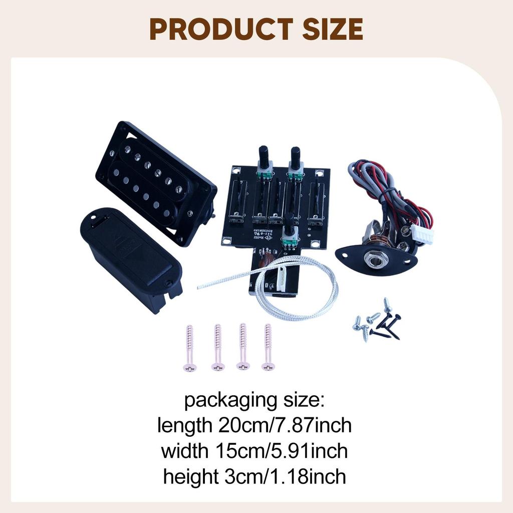 Acoustic Guitar Pickup 4 Band Preamp EQ Tuner Digital Amplifier Part Music Instrument Accessory for Studio Recording