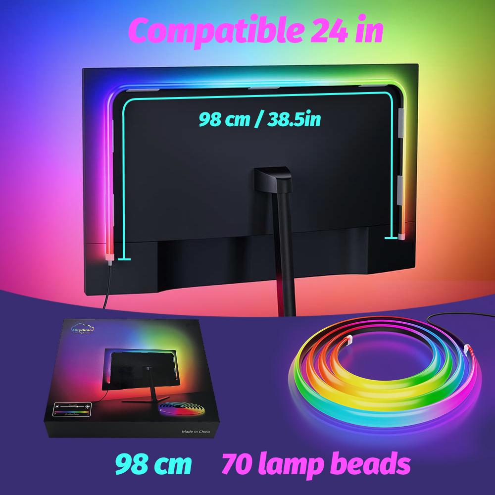 LED Strip Sync Lights Bar Smart Gaming Ambient Light Computer Backlight Strip App Control Music/Color Sync Bedroom Decor