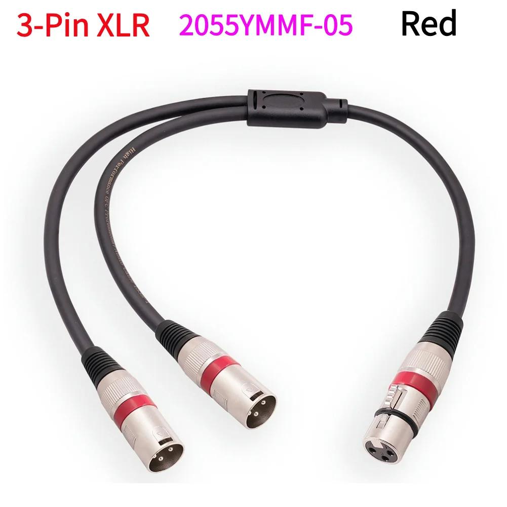 3-контактный XLR гнездо на двойной XLR штекер кабель 50см 3-контактный XLR кабель Аксессуары для снижения шума для усилителя микрофона динамика