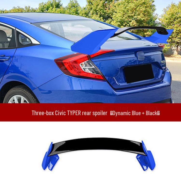 Комплект заднего спойлера и дефлектора крыши для Honda Civic Type-R 16-19 г.
