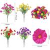 1/2Pcs Daisy Artificial Flowers Bouquet for Home Decor Fake Flowers Garden Wedding Decoration Outdoor Potted Flower Arrangement