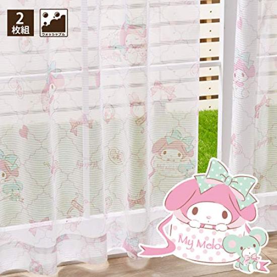 Sanrio My Melody Кружево Трудно Видеть Из Набора Шириной 100 x Длиной 176 Штор, Снаружи, 2, см, SB-456