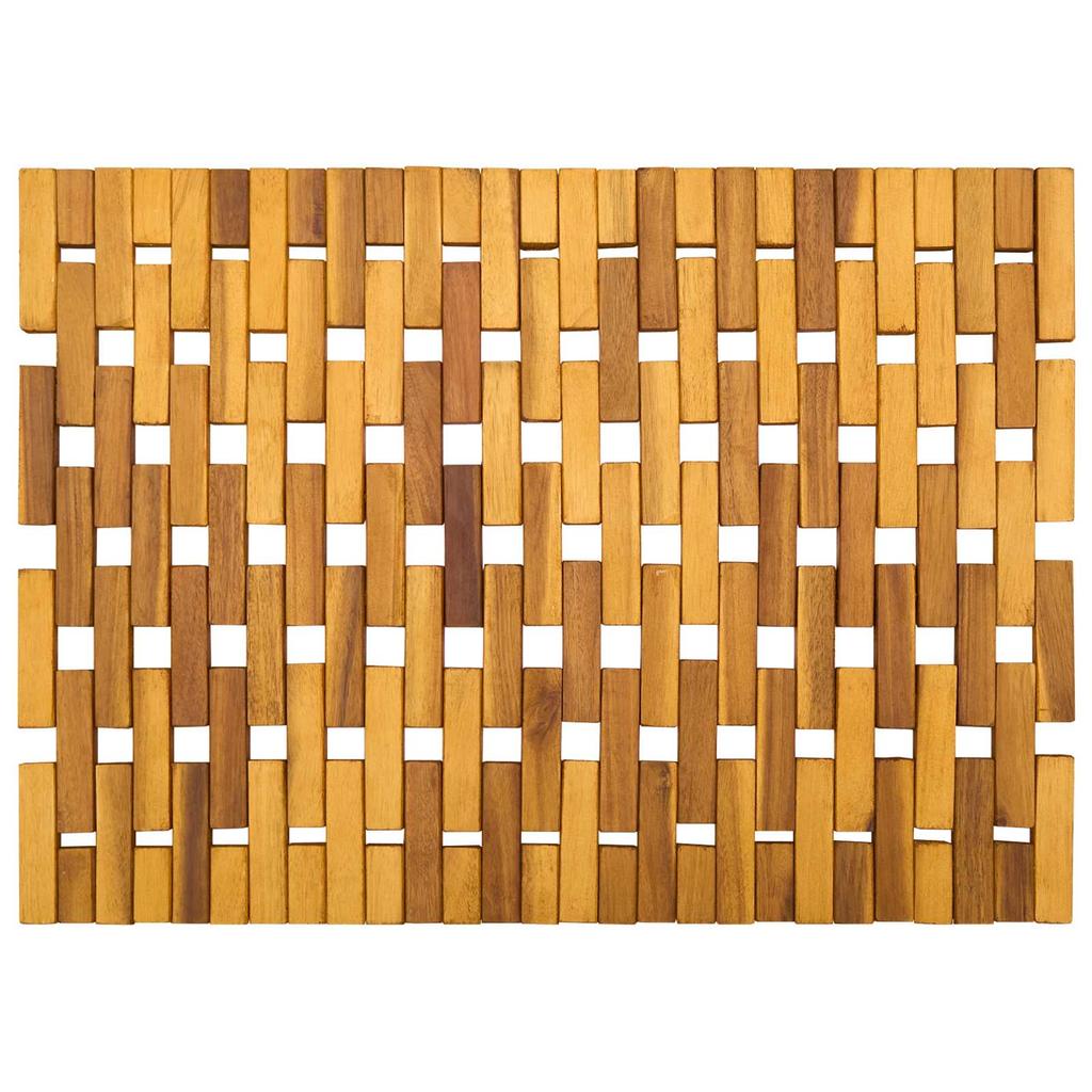 Bathroom Mats 2 pcs Natural 44 x 60 cm Solid Wood Acacia
