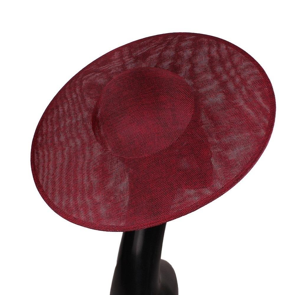 Solid Color Mesh Hat Wide Brim Masquerade Top Hat Fashion Vintage Fascinator Hat  Girl