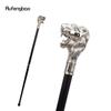 White Lion Head with Mustache Walking Cane Fashion Decorative Walking Stick Gentleman Elegant Cosplay Cane Knob Crosier 93cm