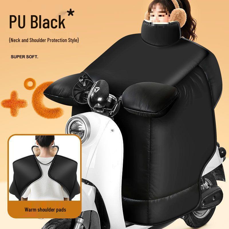 Зимний ветрозащитный чехол на лобовое стекло электромобиля с флисовой подкладкой и увеличенными наколенниками