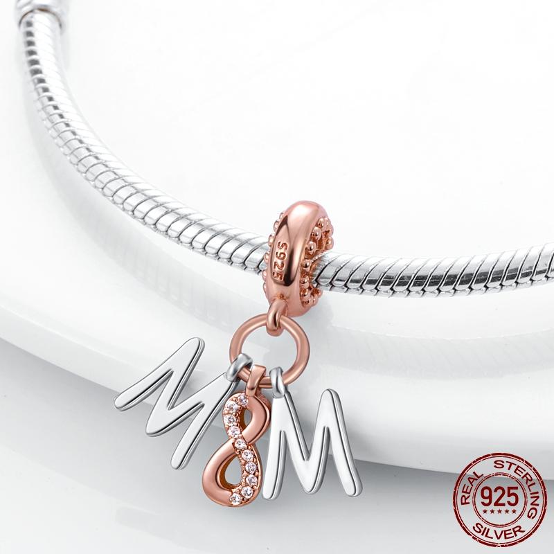 Charm Bead Charms copper Daisy Flower Family Love Infinity Infinite Love Heart Charm Bead Charms Bead Charms Accessories Bracelets Do It Yourself Jewe