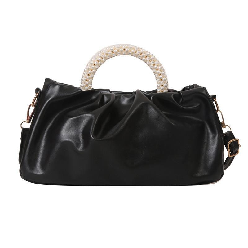 Spring Summer Stylish New Women's Bag Pearl Wrinkle Cloud Handbag Shoulder Crossbody Mini Bag
