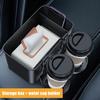 Car Multifunctional Storage Box Dual Cup Holders Versatile Wide Application Storage Holder