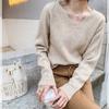 Lazy Style V-neck Sweater Women's Autumn and Winter New Korean Loose Top Design Sense Niche Base Knit Pullover