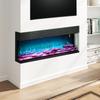 1800W 15-40 degrees C Adjustable Flame Glass Panel Convector Heater, 127cm