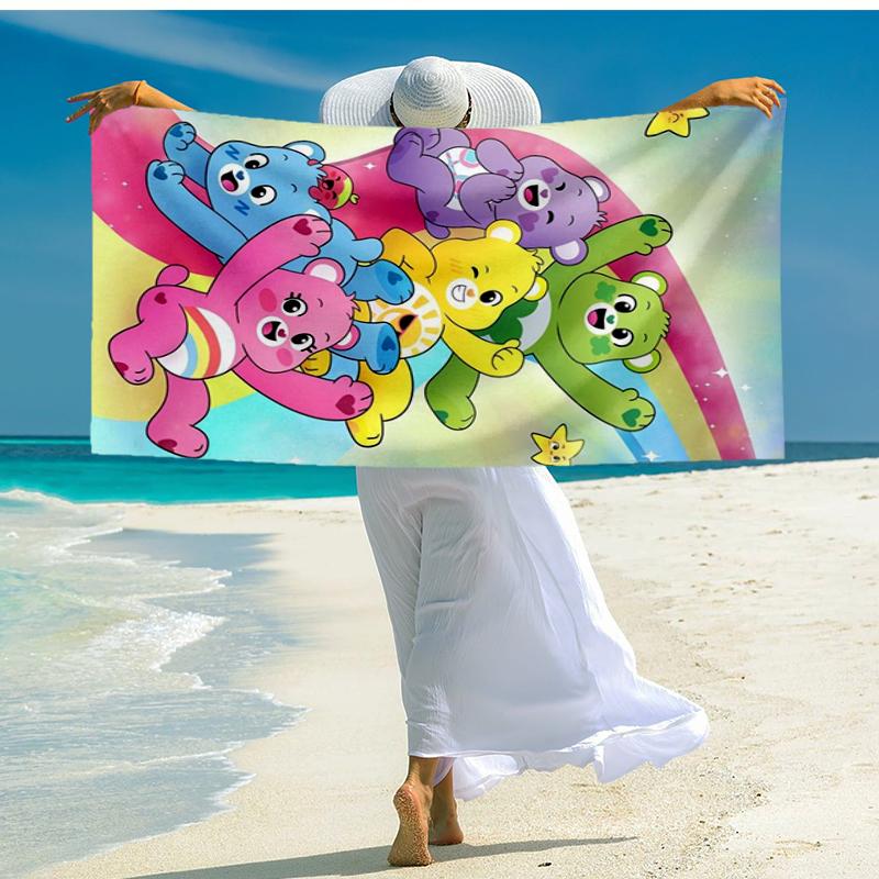 Ultra-Soft Beach Towel with Bear Theme,Ideal for Pool - Camping, Diving - Perfect Travel Essential, Vibrant Beach Towel.