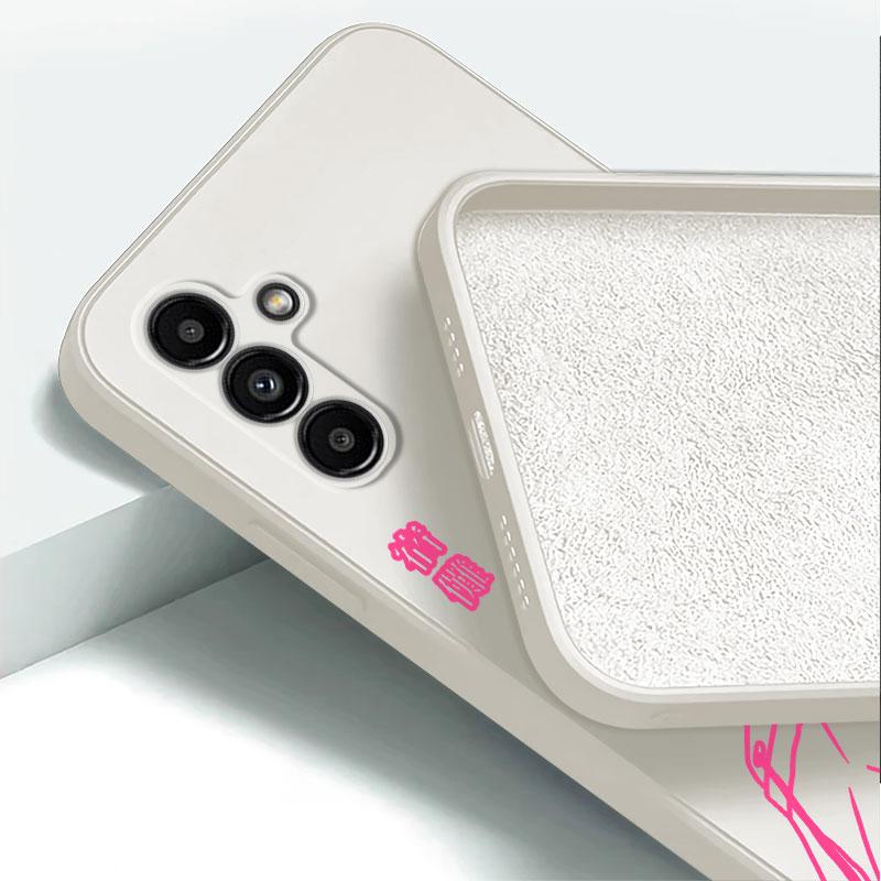 Cartoon Jujutsu Kaisen Phone Case For Samsung Galaxy A71 A21s A01 A03s A70 A31 A02 A51 A50 A11 Silicone Square Liquid Cover Bag