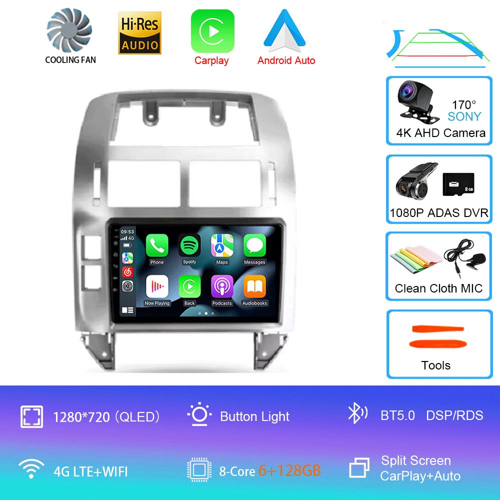 Android 14 для Volkswagen Polo Mk4 IV 4 2001 - 2009 Автомобильный радиоприемник Видеоплеер Навигация стерео GPS Нет 2din 2 din dvd