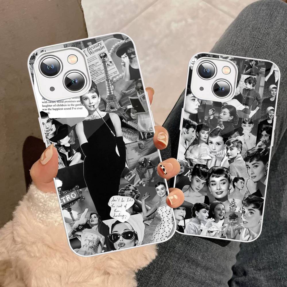Актриса А-Одри Хепберн Для IPhone 14 13 12 Mini 11 Pro XS Max X XR 14 Plus Закаленное Стекло Чехол