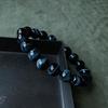 Blue Tiger Eye Bead Bracelet | Unisex Hawk's Eye Stone | Round Beaded Bracelet | Single Circle Style
