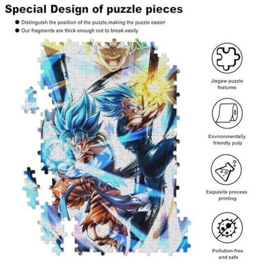 DRAGON BALL wooden jigsaw puzzle 1000 pieces completed size 5075cm anime-style character illustration high-definition print intermediate level wall