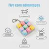 Cat Paw Keyboard Fidget Toy 9-in-1 LED Light-up Keyboard Keychain Decompression Button Finger Clicker Toy Work Travel Stress Relief Desk