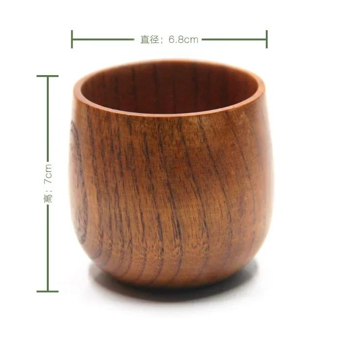 Wooden Cup Reusable Environmental Protection Tea Coffee Milk Wine Coffee Beer Drinkware Cup Heat Insulation Water Cup