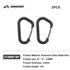 2pcs Black/Grey Spring Snap Hook Safety Small Tool Storage  Camping Hiking Fishing Accessories