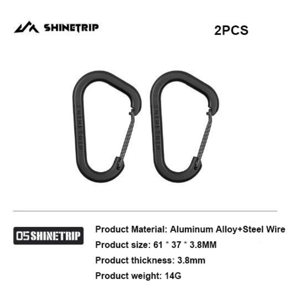 2pcs Black/Grey Spring Snap Hook Safety Small Tool Storage Camping Hiking Fishing Accessories