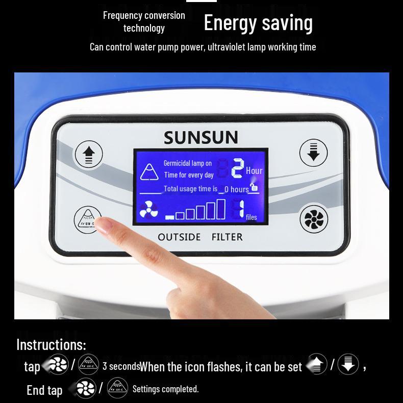 Sensen HW-3000 Внешний аквариумный фильтр с регулируемой частотой для больших аквариумов