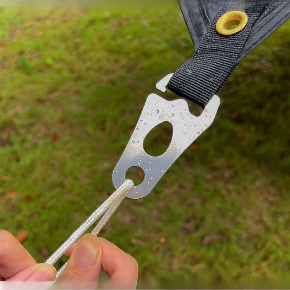 2Pcs Adjustable Tent Wind Rope Buckle Quick Knot Buckle Rope Carabiner Clip Camping