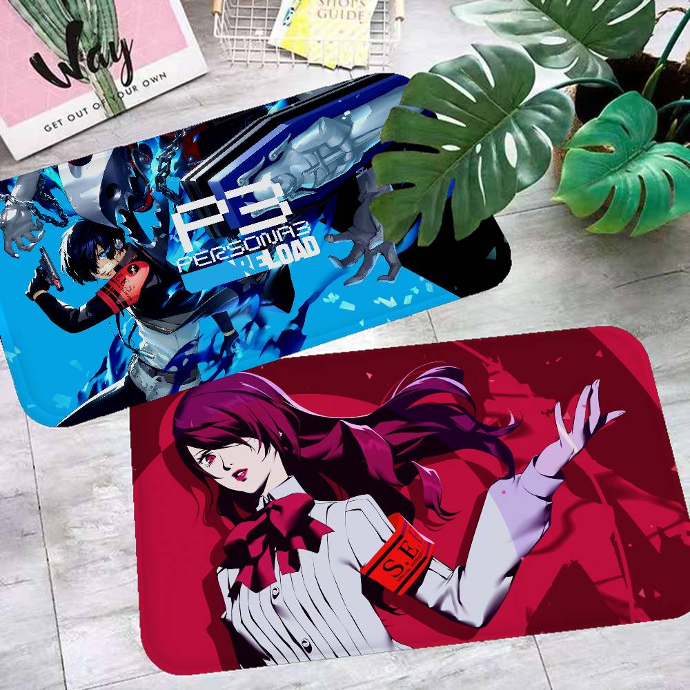 Аниме Persona 3 Reload Коврик для ванной Комната детей Декор спальни Балкон Противоскользящий коврик для двери Гостиная Коврик с надписью Welcome