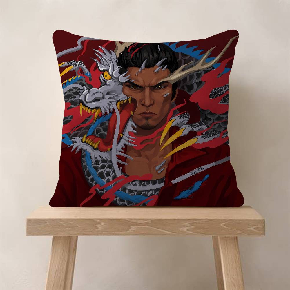 Game Y-Yakuza Anime Pillow Case Fashion Square Pillowcase Bedroom Sofa Room Ins Decoration Leisure