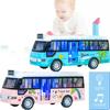 Vibrant Plastic Inertia Bus Toy With Flashing Lights And Music For Boys And Girls
