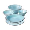 [Made In Japan, Mino Region, Gifu Prefecture] Simfe. 6-Piece Dinnerware Set 23cm Plate, 16cm Plate, 14cm Bowl, Free Bowl, Donburi Bowl, Oval Bowl,