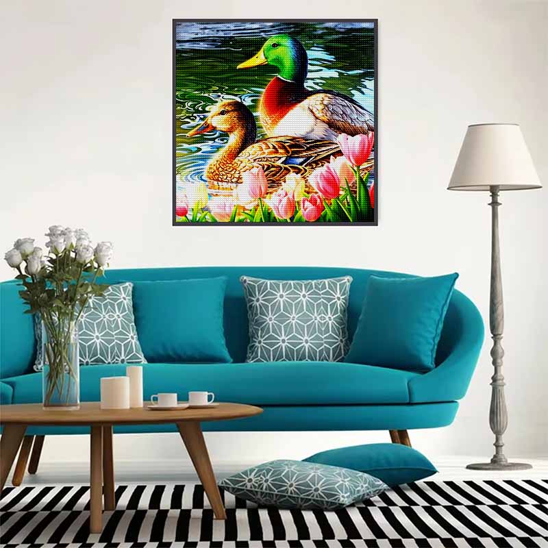 New Arrival 5D DIY Full Circle Diamond Painting "Duck" Embroidery Cross Stitch Home Decor Gift