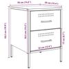 VidaXL Tables de chevet 2 pcs blanc 36x39x50,5 cm acier 842933