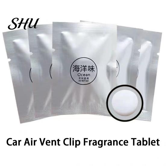 Scented Car Accessory 10Pcs PE Aromatherapy Tablets Refresh Your Ride with Travel-friendly Fragrance Customizable Fragrances Easy Install Scratch-Free