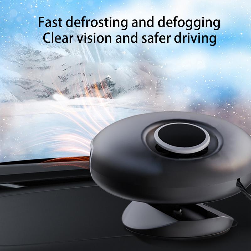 Portable Car Heater Windshield Defroster Defogger Car Fan Heater Adjustable Rapid Heating Air Heater Windscreen Heater Fan