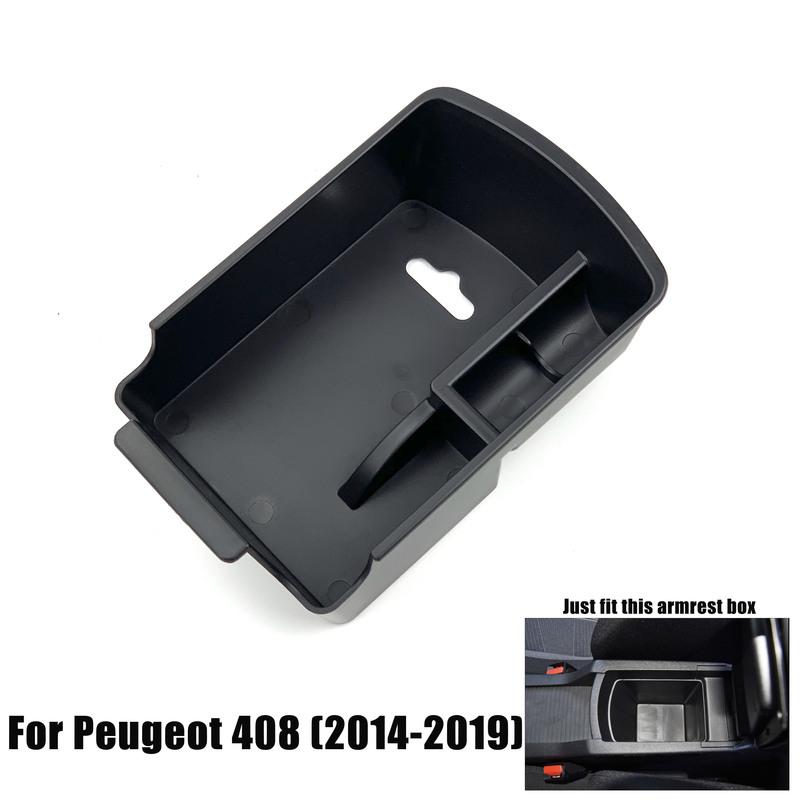 Автомобильный ящик для хранения подлокотника для Peugeot 308 408 2008 3008 4008 5008 Контейнер для центральной консоли Органайзер для хранения Автомобильный аксессуар