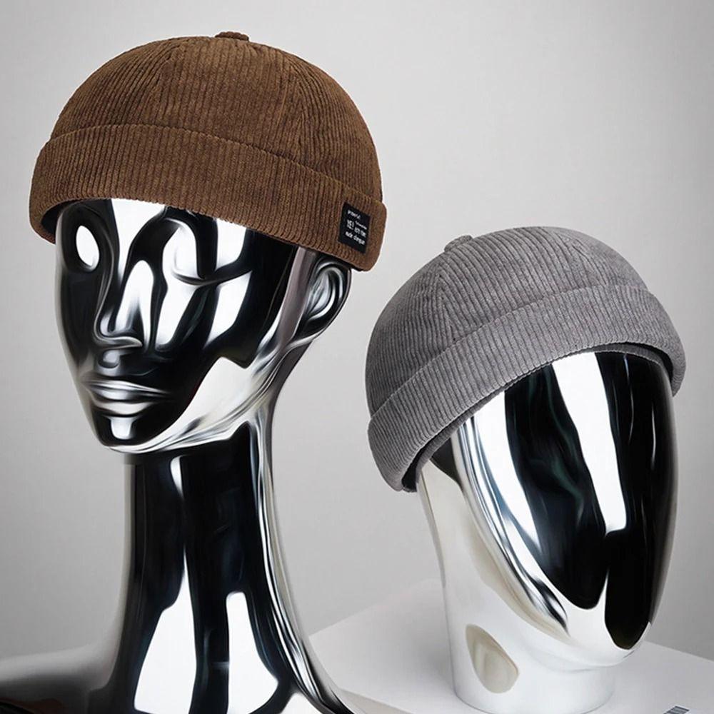 Adjustable Brimless Skullies Cap Cotton Hip Hop Hats New Landlord Docker Cap Women Men