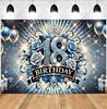 18th birthday party backdrop for a boy or girl, 18 years old, pink, blue, black, gold, glitter balloon, birthday, Bar Mitzvah, photography, ban1614