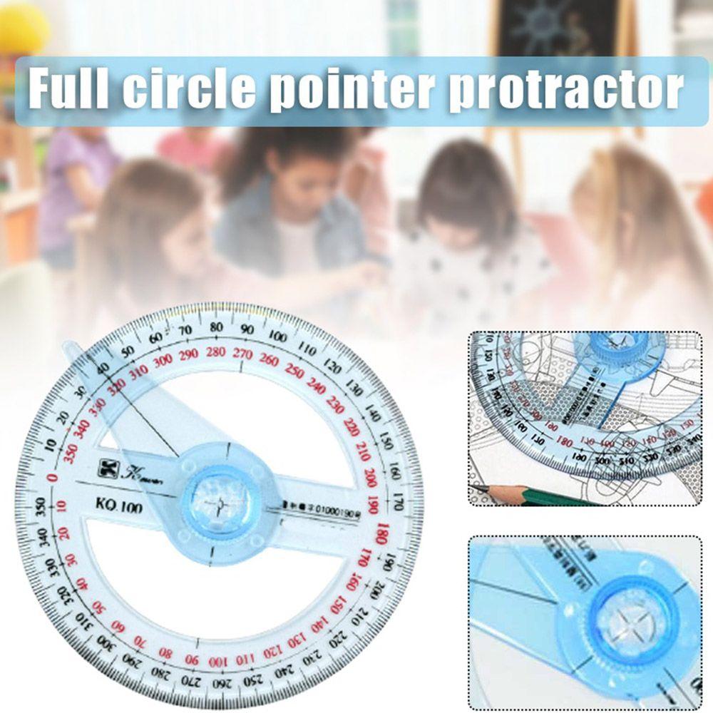 School Supplies Swing Arm 360 Degrees Protractor Goniometer Measuring Tools Pointer Angle Ruler