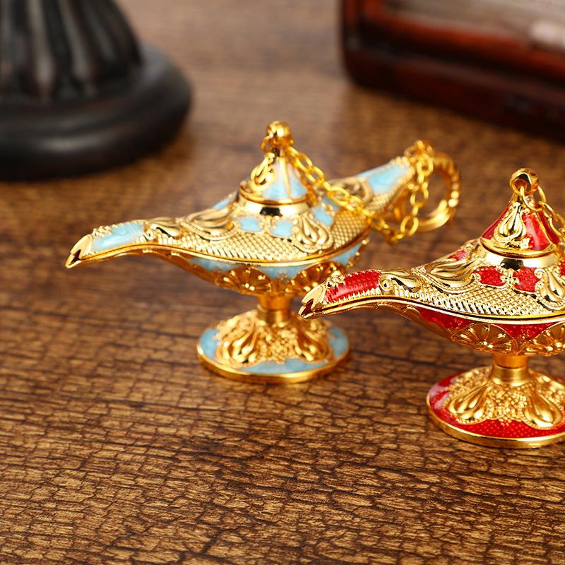 Украшение лампы Алладина Европейское винтажное украшение для дома Изделия из металла Лампа Бога Лампа Желаний Украшения для банкета