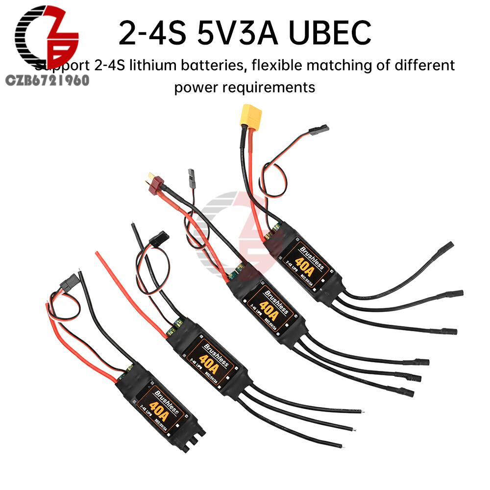 40A ESC Бесколлекторный Электронный Регулятор Скорости 2-4S ESC с 5V3A UBEC, подходящий для RC FPV Квадрокоптера, Модели Самолета