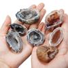 Irregular Shape Natural Agate Geodes Mineral Ore Crystal Cluster Healing Stones Drusy Quartz Slice Collectible Specimen DIY Gift