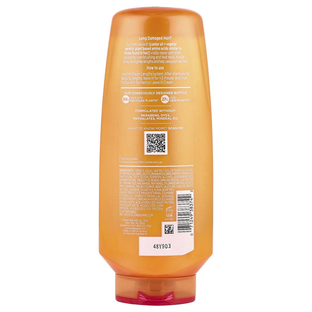 L'Oréal, Elvive, Dream Length, Кондиционер для запечатывания секущихся кончиков, Для длинных и поврежденных волос, 375 мл (12,6 жидких унций)