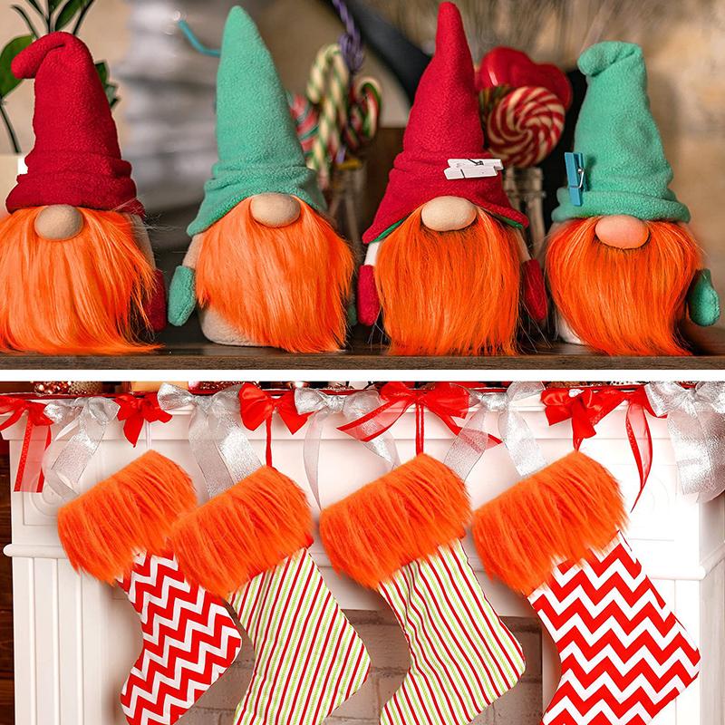 1.5M Christmas Decor Sewing Fluffy Trim Fabric Plush Fur Stripe Faux Fur Ribbon Tapes DIY Apparel